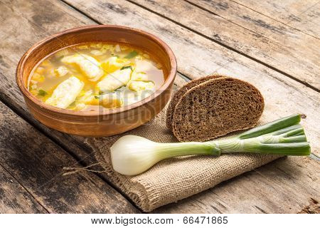 National Ukrainian Soup With Galushky.