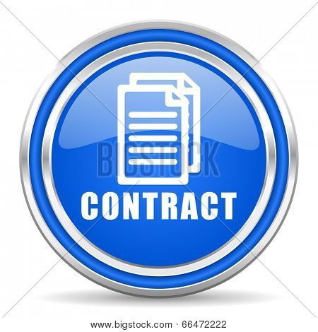 contract blue glossy web icon 