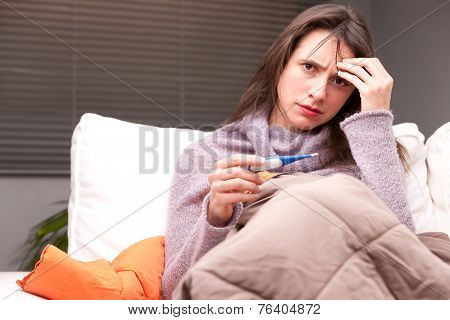 Headache And Illness Of A Young Woman