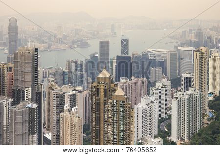 Hong Kong At Sunset