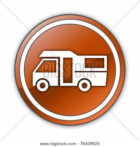 Icon, Button, Pictogram Motorhome