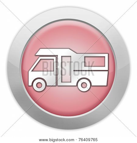 Icon, Button, Pictogram Motorhome