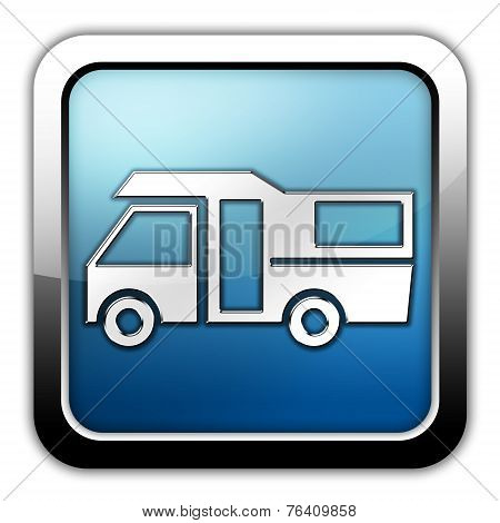 Icon, Button, Pictogram Motorhome