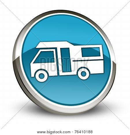 Icon, Button, Pictogram Motorhome