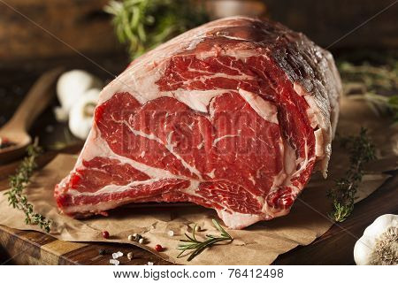 Raw Grass Fed Prime Rib Meat