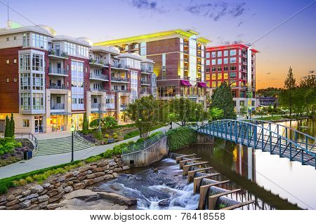 Greenville, South Carolina town cityscape