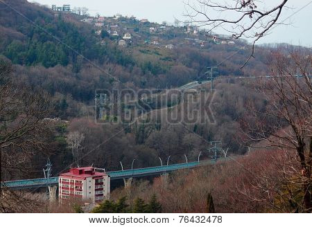 aerial view of shore in Sochi