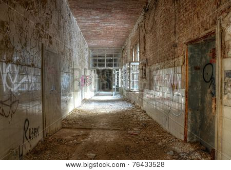 Old Corridor Of Health Resorts In Beelitz
