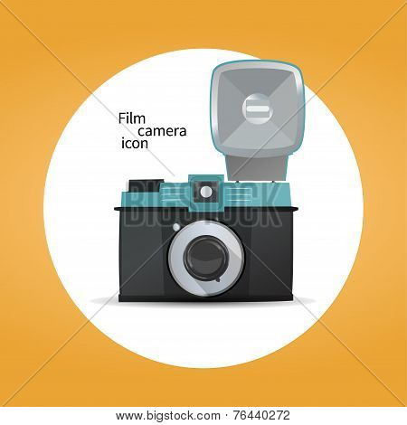 Film camera icon concept