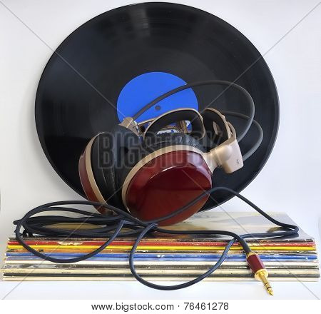 elegant wooden headphone