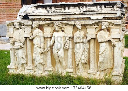 Fragment Of A Bas-relief In Iznik.