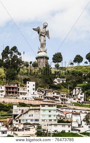 Sculpture of the Virgin in Panecillo Quito Ecuador South America