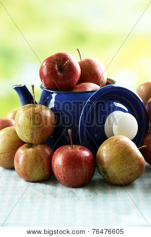 Juicy apples, close-up