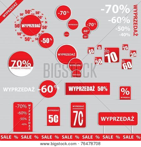 Big Sale, Sticker And Banners, Promotion
