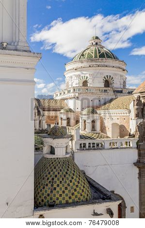 dome of La Compania church in Quito Ecuador South America