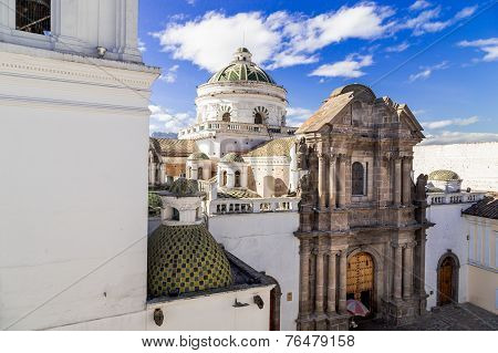 Dome Of La Compania Church In Quito Ecuador South America
