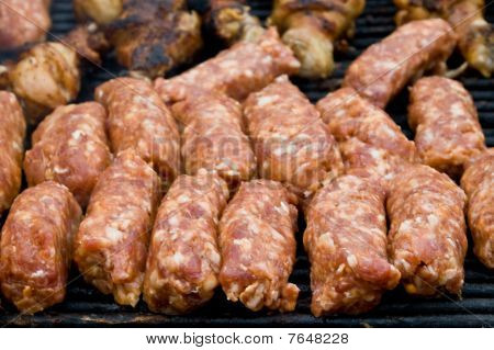 Hakket kød på grill Grill