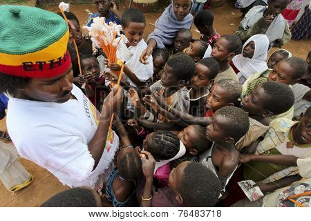 Celebration In Orthodox Ethiopian Christian Church.