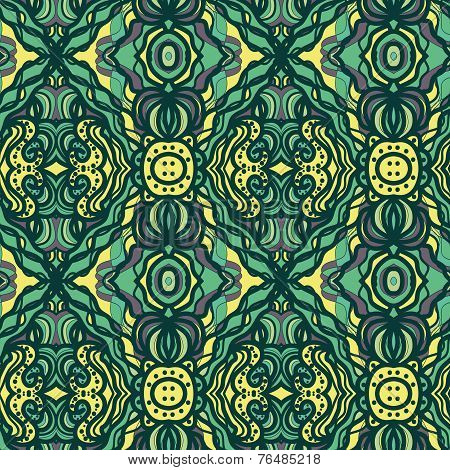 Fantasy vintage abstract seamless pattern.