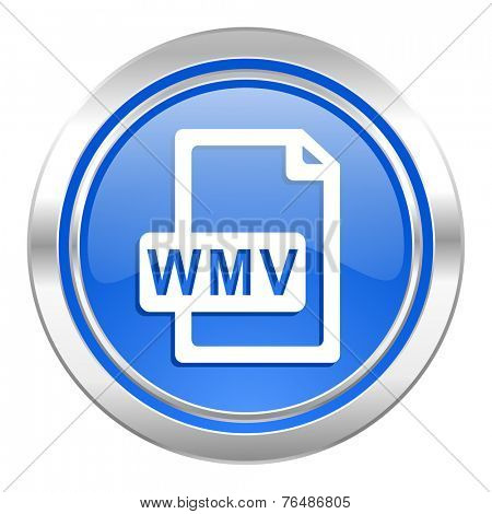 wmv file icon, blue button 