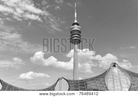 Tower of stadium of the in Munich