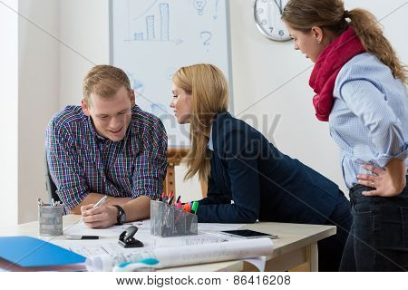 Young Team Working Together