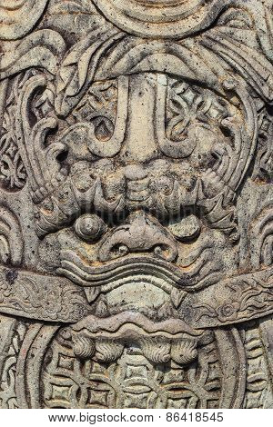 Chinese Motifs on The Statue
