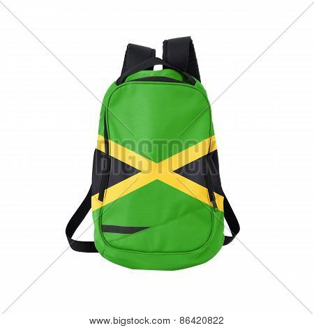 Jamaica Flag Backpack Isolated On White