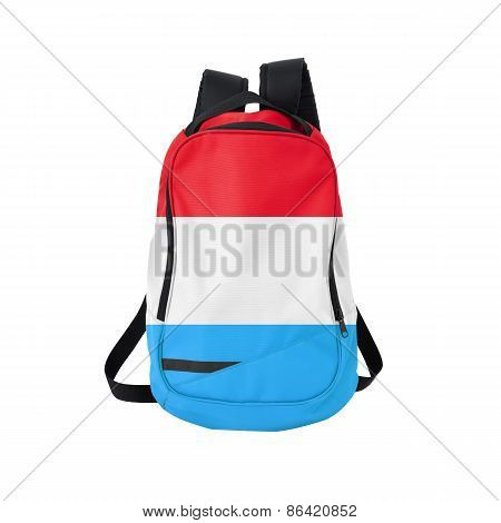 Luxembourg Flag Backpack Isolated On White