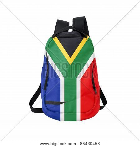 South Africa Flag Backpack Isolated On White