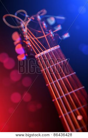 Electric Guitar On Concert background