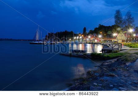 Marina at night