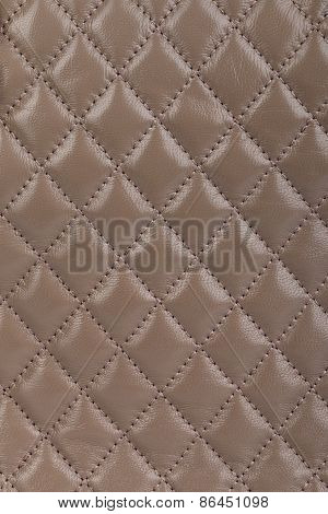 Light Brown Quilted Leather Background