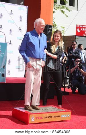 LOS ANGELES - MAR 27:  Christopher Plummer at the Christopher Plummer Hand and Foot Print Ceremony at the TCL Chinese Theater on March 27, 2015 in Los Angeles, CA