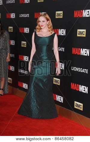 LOS ANGELES - MAR 25:  Christina Hendricks at the Mad Men Black & Red Gala at the Dorthy Chandler Pavillion on March 25, 2015 in Los Angeles, CA