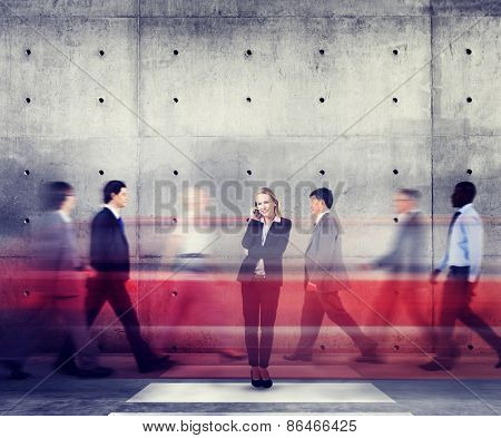 Businesswoman Individuality Role Model Modern Organization Concepts