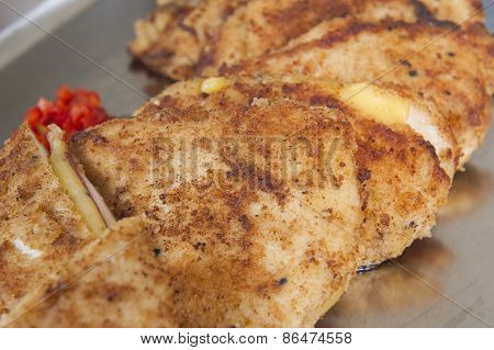 Chicken Cordon Bleu At A Restaurant Buffet