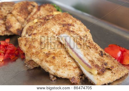 Chicken Cordon Bleu At A Restaurant Buffet