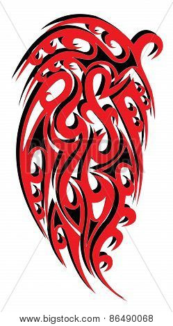 pattern red tattoo style