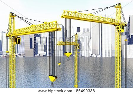 Yellow Hoisting Cranes