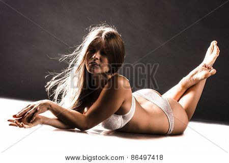 young woman in lingerie