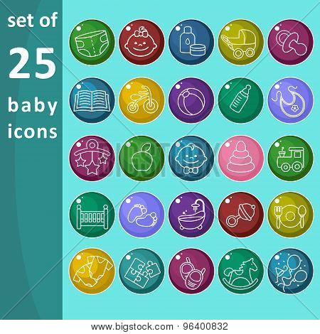 Baby icons in a circle