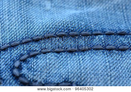 Denim texture with stitches.