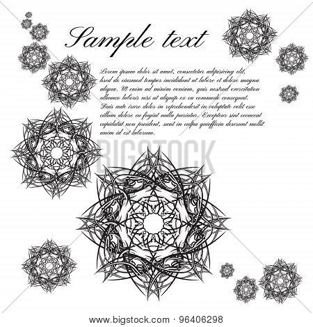 Monochrome Background With Abstract Elements