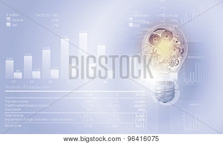 Abstarct theme of business success idea and planning