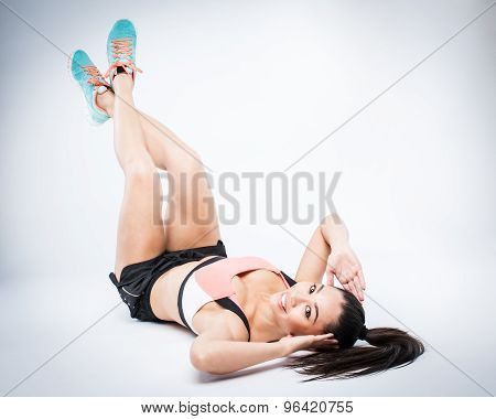 Exercise Girl Leg Ups