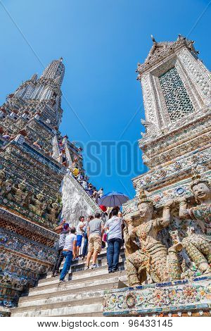 The Temple of Dawn in Bangkok, Thailand