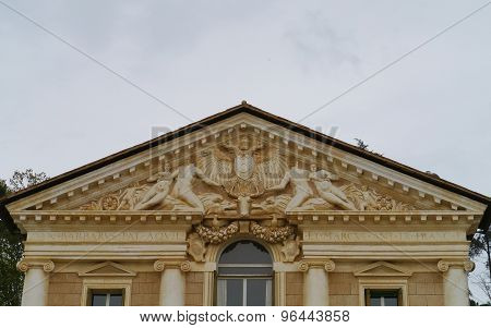 A sculptural detail of the villa Maser