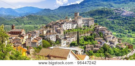 view of medieval Arsoli, Italy (Lazio province)