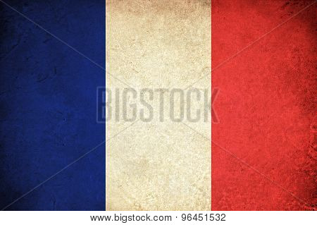 Grunge Flag Of France